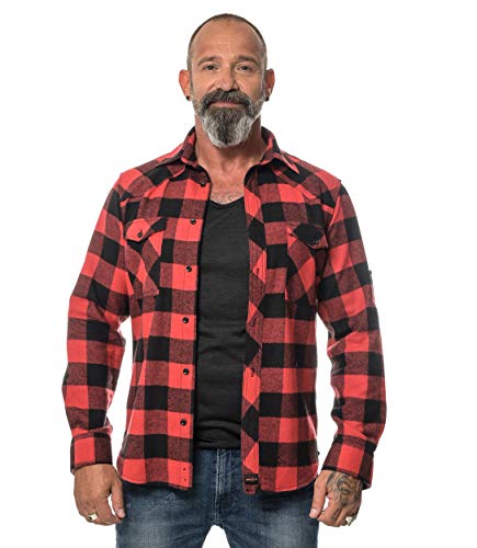 ROCK-IT Apparel® Chemise en Flanelle à Carreaux pour Hommes Manches Longues Chemise de bûcheron Chemise à Carreaux de qualité supérieure Chemise...