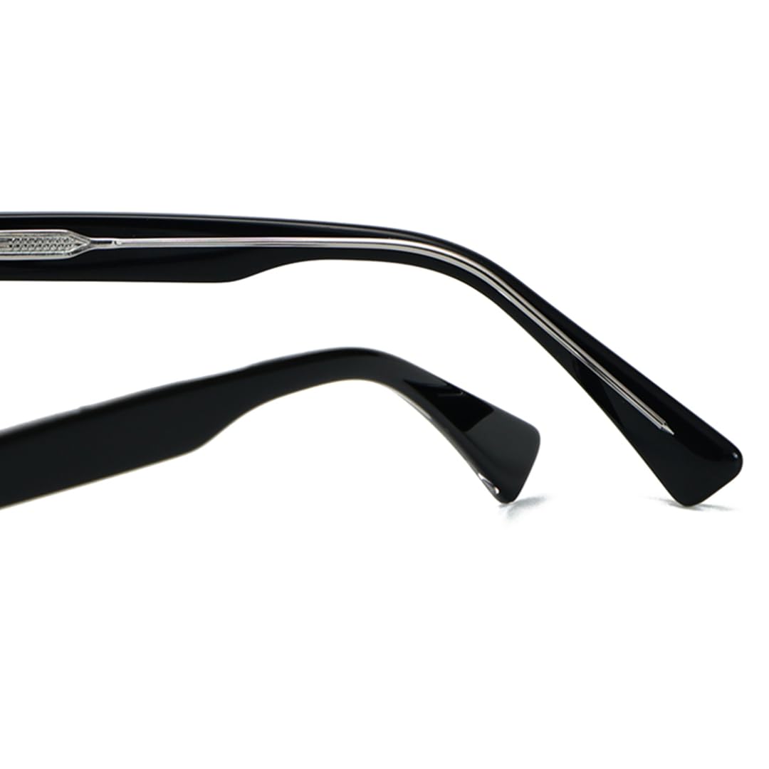 Occhiali ovali Tr90 anti luce blu, lenti trasparenti, occhiali da vista alla moda da donna, montatura in acetato (nero con lenti trasparenti)