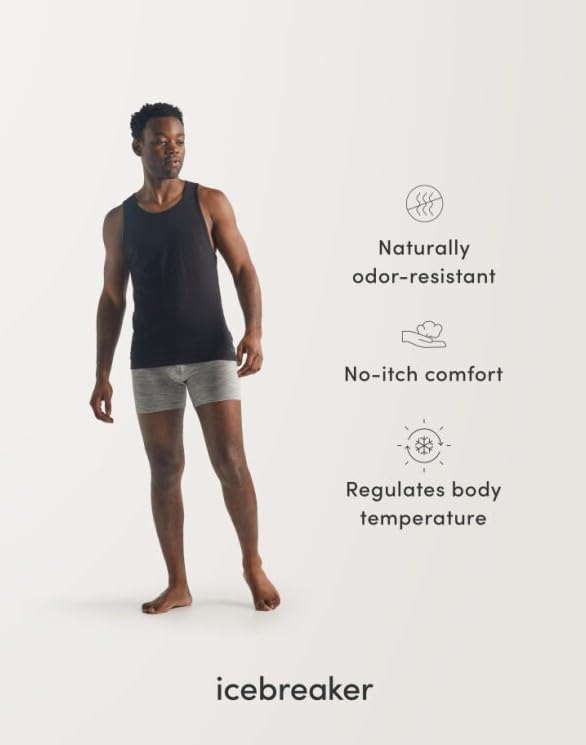 Icebreaker Men's Merino 150 Anatomica Tank, Breathable Wool Blend Sleeveless Shirt4