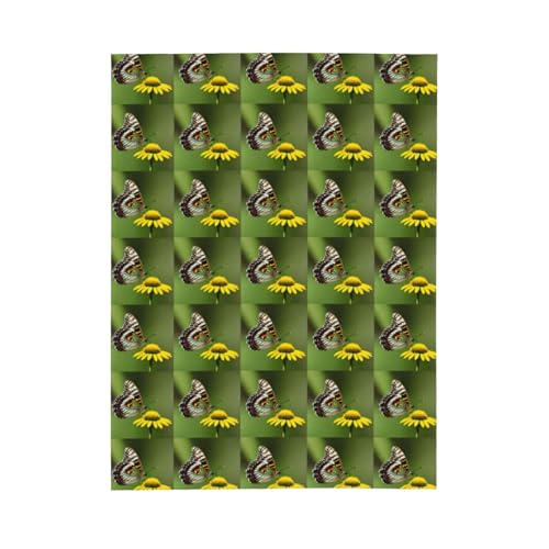 Couverture douce et chaude papillon pour un lit accueillant