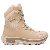 Bota CATPRO COMBAT, Couro Legítimo, Antiderrapante, Biqueira Rígida, Cano 18 cm, Preta (Café, Normal, BR, Adulto, Numérico, 43)