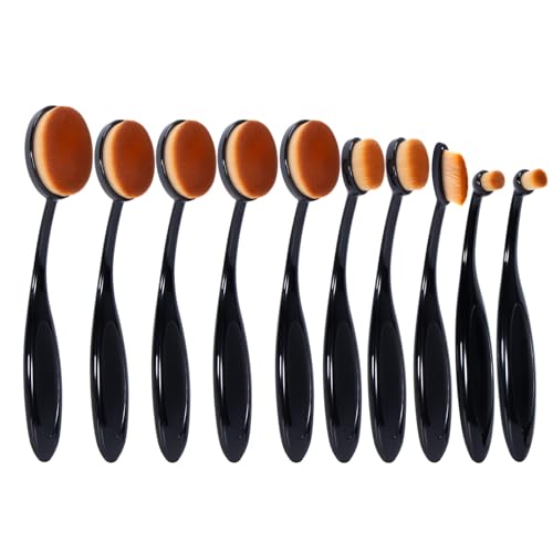 UNIMEIX 10 Pack Blending Brush for Card Making Crafting Ink Blender Brushes Set Tool Paper Background Brush Drawing (Brown)