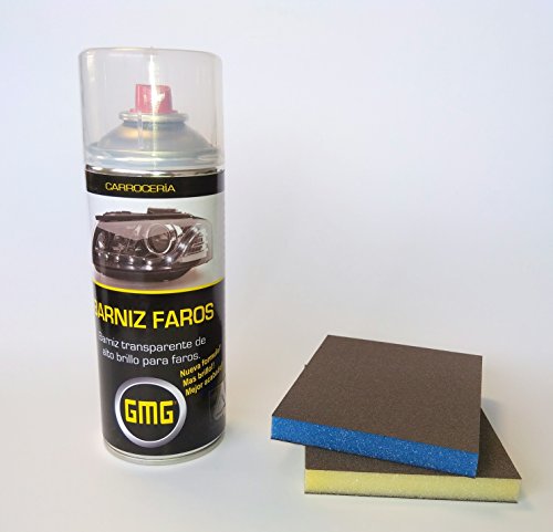 GMG Barniz REPARADOR DE Faros Set de 2 ESPONJILLAS ABRASIVAS