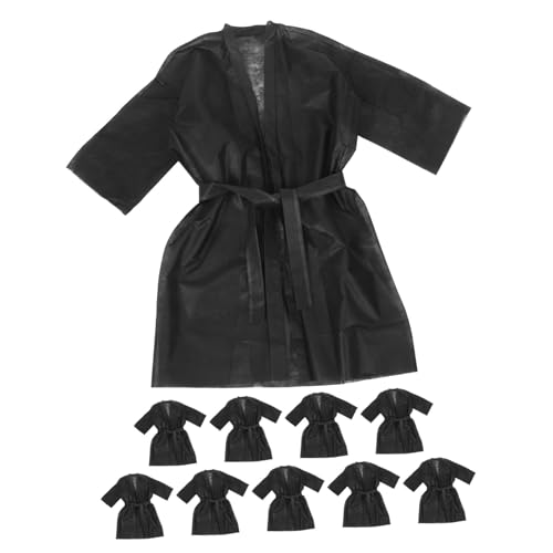 BRIGHTFUFU 10Pcs Disposable Bathrobe Spa Robes Non Kimono Style Body Wraps for Salons and for Beauty Treatments and Saunas