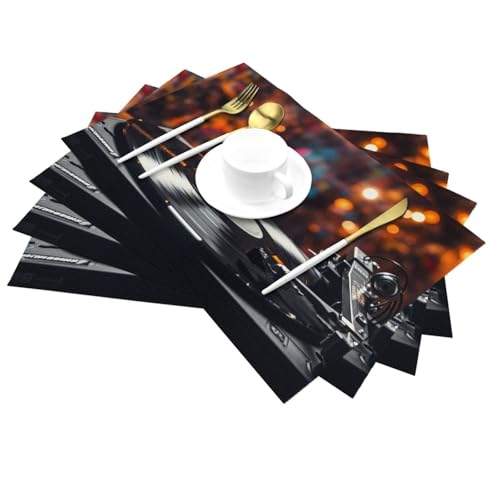 Décoration de table de cuisine avec 4 sets de table lavables - 3