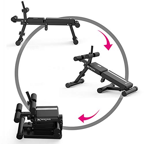 Foldable Exercise Bench,adjustable Utility Weight Bench,multifunctional Incline Decline Bench Press Chair For Home Gym Black 83*141cm