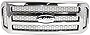 Evan-Fischer Grille Assembly Compatible with 2005-2007 Ford F-250 Super Duty Chrome Shell/Painted Gray Insert