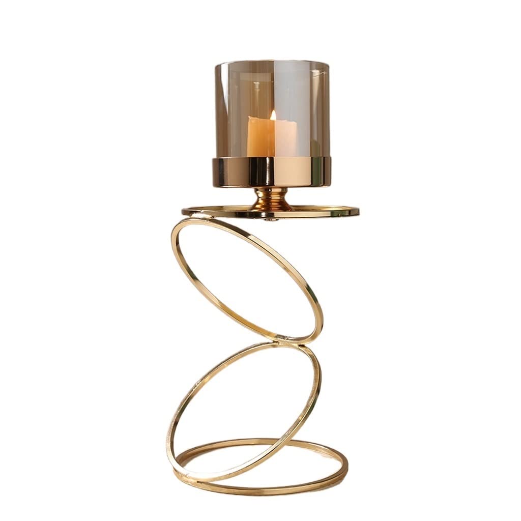 Bougeoirs Nordic Retro anti-courant d'air avec verre protecteur pour bougies de salon