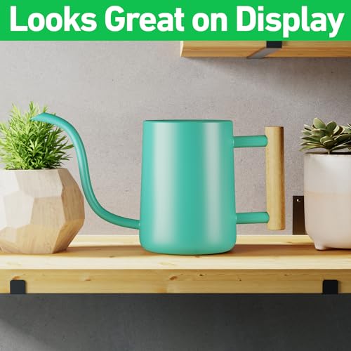 image for HB Design Co. 35 oz Metal Small Indoor Watering Can with Long Spout & 