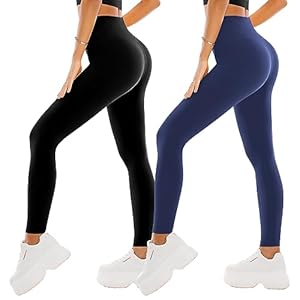 SINOPHANT 2er Pack Leggings Damen High Waist – Sportleggins Elastisch Yogahose Blickdicht Fitness Gym Yoga
