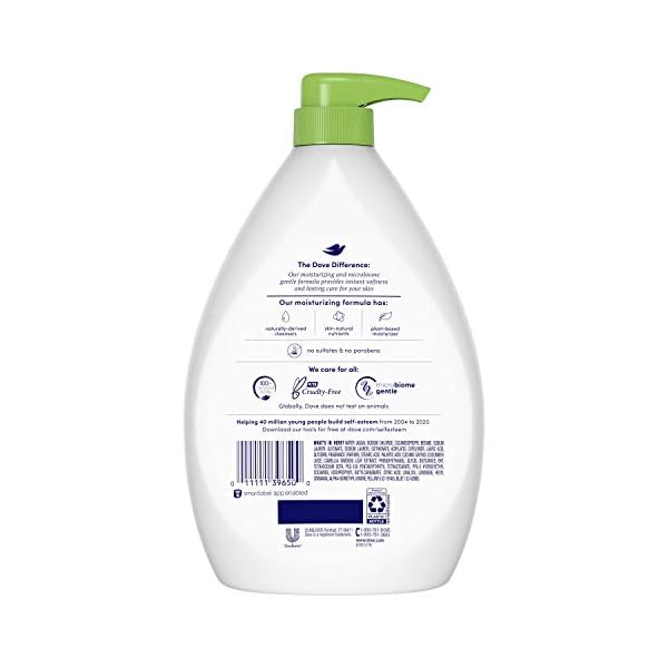 Dove-Refreshing-Body-Wash-with-Pump-Revitalizes-and-Refreshes-Skin-Cucumber-and-Green-Tea-Effectively-Washes-Away-Bacteria-While-Nourishing-Your-Skin-Cool-Moisture-Go-Fresh-Cool-Moisture-34-Fl-Oz Dove Body Wash with Pump Refreshing Cucumber and Green Tea Refreshes Skin Cleanser That Effectively Washes Away Bacteria…