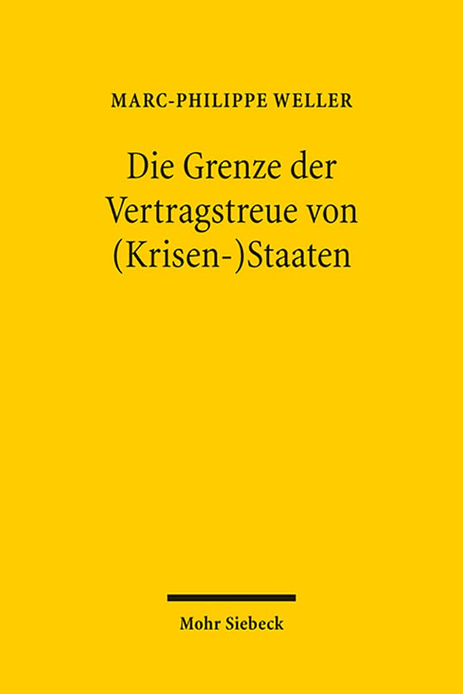 Die Grenze der Vertragstr: Zur Einrede des Staatsnot