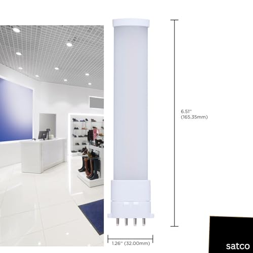 Satco LED PL Lamp 5.5W 2GX7 Base 13W CFL Equivalent CCT Selectable 2700K–4000K Ballast Bypass Non-Dimmable 120-277V Frost Finish – Part S11556 (2 Pack) by Satco - Used condition - Image 9