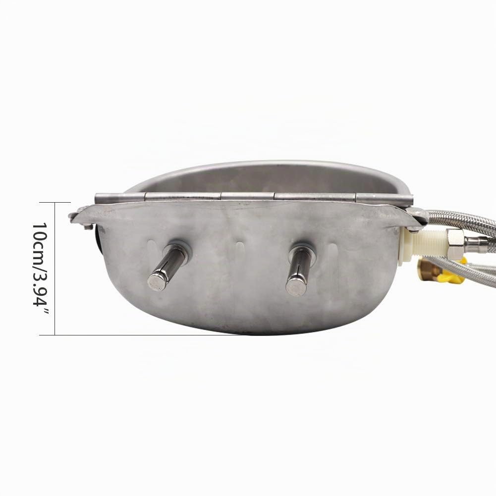 4 in 1 Abreuvoir Automatique pour Bovins avec Tube en Acier Inoxydable pour Mouton, chèvre, Cheval, Bol d'eau pour Chien Gamelle Automatique pour Cheval