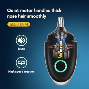 Winsea Ear and Nose Hair Trimmer for Men and Women – Travel Trimmer, High-Precision Nose Shaver, USB Rechargeable, Waterproof, Safe & Quiet Operation, Portable Ear Hair Remover Design — photo 5 of 6