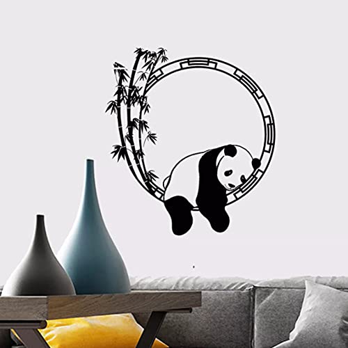 Rjjrr Grappige dierenmuursticker panda bamboe Japans decor woonkamer vinyl muurstickers vintage slaapkamer decoratie… - Afbeelding 4