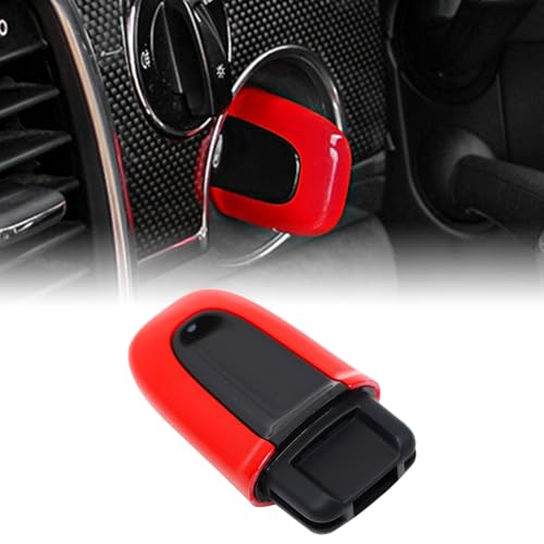 Car Engine Start Stop Button Cover Compatible With Porsche Cayenne and Panamera - Ignition Switch Shell Button Stickers Starter Case Cover (Red)