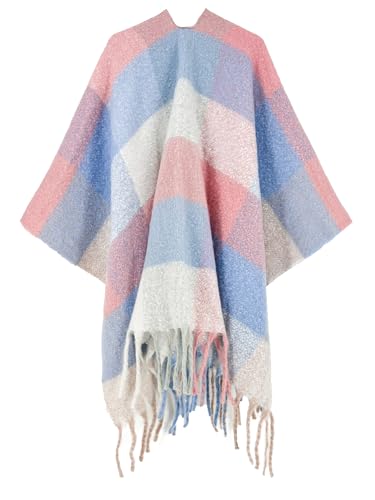 Image of Breezy Lane Women's Shawl Wraps Warm Poncho Ruana Wrap Cardigan