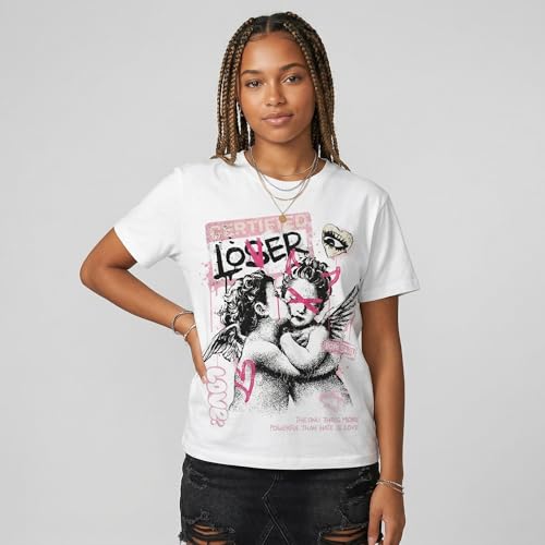 Image of DopeSkill Graphic Tee Streetwear Hip Hop Hypebeast Street Style Crew Neck Unisex T-Shirt Sneaker Colour Matching Shirts Angel
