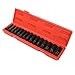 smileracing 15 Pieces 1/2 Inch Drive Deep 6 Point Metric Impact Socket Set (10-24 mm), 4883 with Storage Case