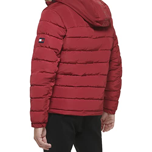 Image of Tommy Hilfiger Men's Midweight Sherpa Lined Hooded Water Resistant Puffer Jacket