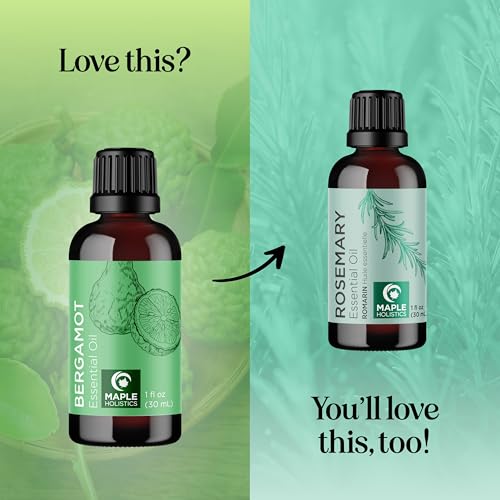 Image of Bergamot Essential Oil for Diffuser Aromatherapy - 100% Pure Citrus Bergamot Oil for Hair Skin and Nails Plus Undiluted Relaxing Aromatherapy Essential Oil for Diffusers Baths and Topical Uses 1oz
