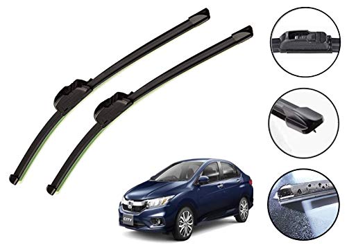 Image of Auto Hub Car Wiper Blades Compatibility With City 2017 - Set of 2 Pcs (D-24,P-14)