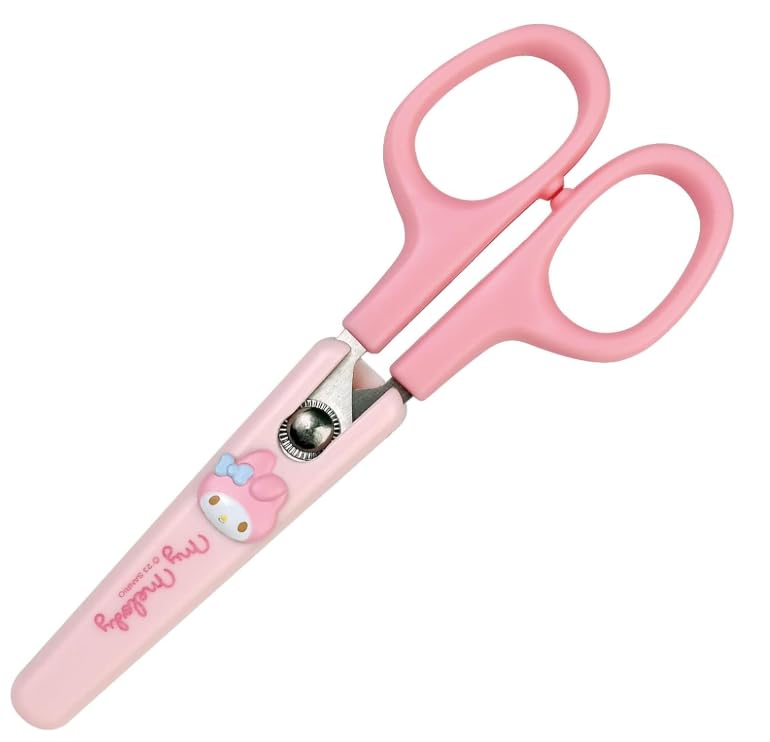 Cute Kitty Friends Stationery Scissors with Safety Cap (Light Pink)