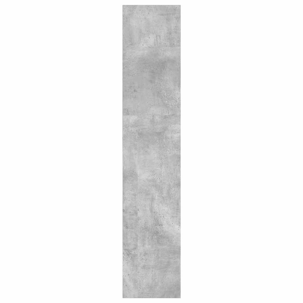 Bücherregal Betongrau Holzwerkstoff 40x30x152 cm Standregal mit viel Stauraum, vielseitiges Regalsystem, Ablage für Bücher, Akten, Deko, Wohnzimmer, Büro, Schlafzimmer