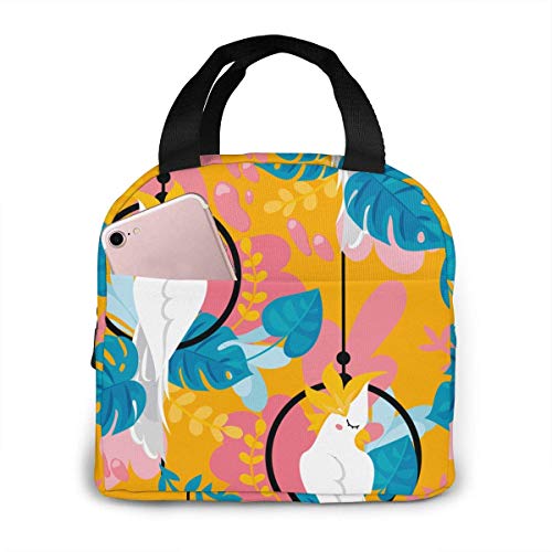 Bolsa de almuerzo aislada portátil con cinta de colores  Bento impermeable para oficina