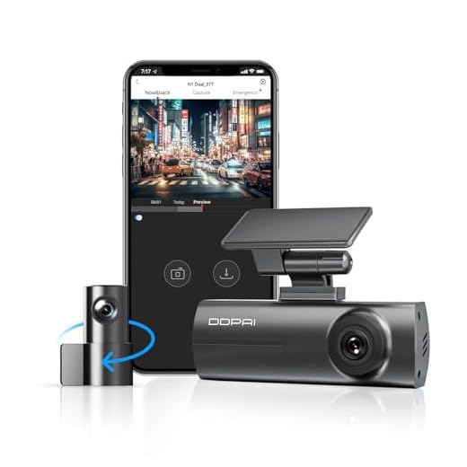 DDPAI N1 Câmera Veicular Dupla 1296P + 1080P com Wi-Fi, Câmera para Carro com Visão Noturna, Sensor G, Gravação em Loop e Modo Estacionamento 24h, Supercapacitor (Cartão SD Não Incluído)