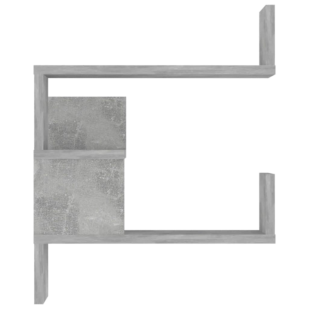 Wand-Eckregale Betongrau 2 Stück 40x40x50 cm Holzwerkstoff Hängeregal Wandregal Regal mit Stauraum und Ablage für Wohnzimmer Schlafzimmer Küche Büro