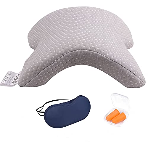 Neck Cervical Pillow for Couples Cuddle Pillow Memory Foam Pillow for Sleeping Slow Rebound Pressure Arched Couple Pillow for Side Sleeper Neck Back Pain Lumbar Support Office Rest Pillow