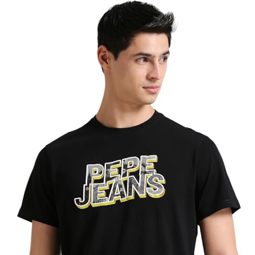 Image of Pepe Jeans Men T-Shirt|Cotton|Slim Fit