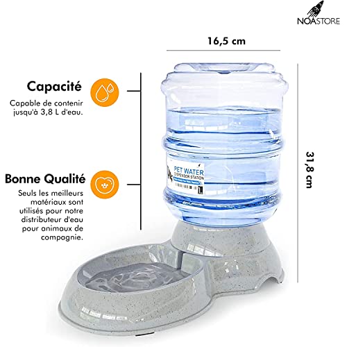 Distributeur d'eau automatique NOA de 3,8L pour chiens et chats