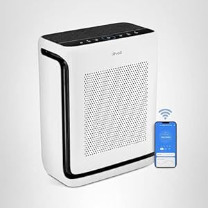 LEVOIT Air Purifiers for Home Large Room Up to 1875 Ft² with Washable Pre-Filter, AHAM VERIFIDE, Air Quality Monitor, HEPA Sleep Mode for Allergies, Pet Hair in Bedroom, Vital 200S-P, White