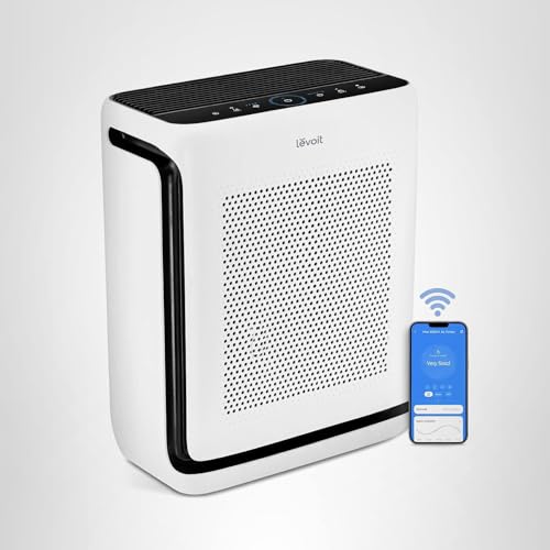 LEVOIT Air Purifiers for Home Large Room Up to 1875 FtΒ² with Washable Pre-Filter, AHAM VERIFIDE, Air Quality Monitor, HEPA Sleep Mode for Allergies, Pet Hair in Bedroom, Vital 200S-P, White
