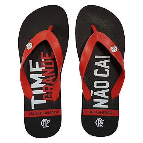 Chinelo Flamengo Time Grande Não Cai Preto/Vermelho 41/42