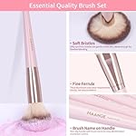 MAANGE 37 Pcs Makeup Brush Set Premium Synthetic Make Up Brushes Foundation Eye Shadow Powder Concealers Brushes Set for Beginners Professional Makeup Tool Set (Pink) - Image 4