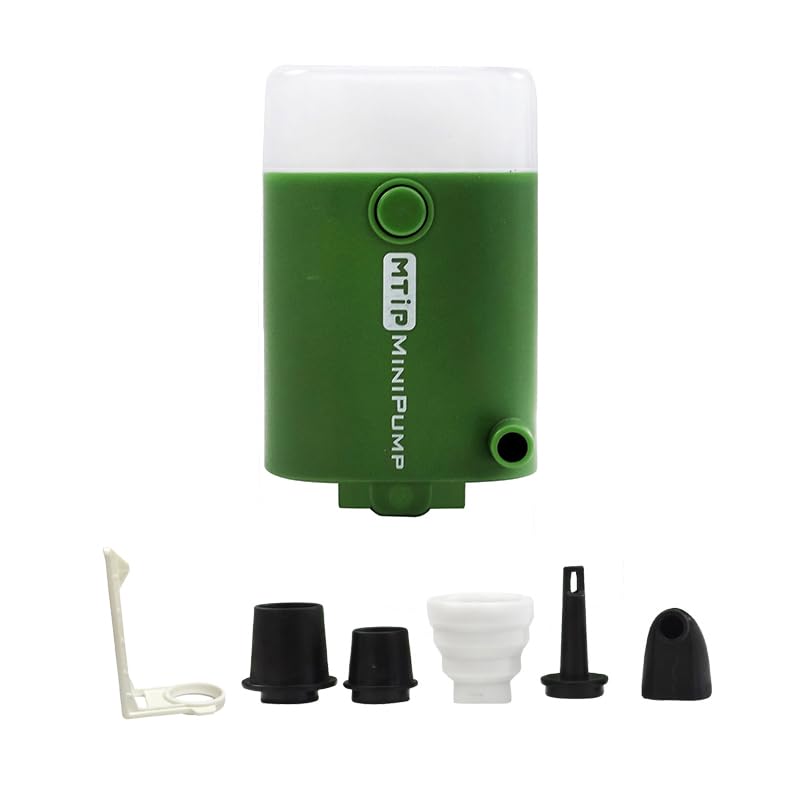 MTIP Tiny Pump X Portable Air Pump X Mini Pump Electric Air Pump Rechargeable Pump Ultralight Inflator with Led Light for Pool Floats Boats Sleeping Pads Inflatable Toys Rechargeable Pump (Black)