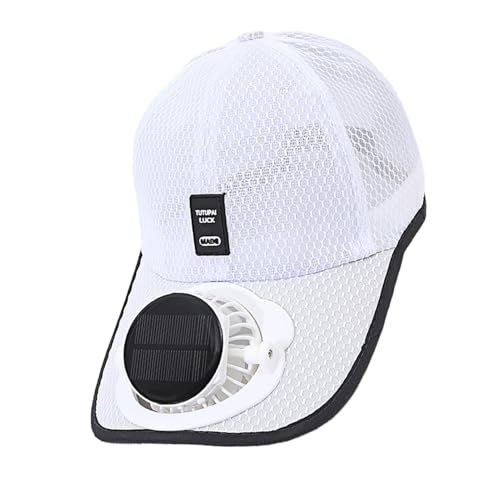 Sombrero de Ventilador con Energía Solar, Sombrero de Ventilador Solar, Gorra de Béisbol Don Ventilador Solar, Ventilador de Carga Solar/USB, Sombrero de Visera para Acampar, Andar en Bicicleta