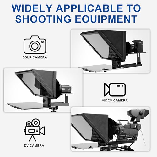 Image of 16 inch Teleprompter for Tablet DSLR Camera with APP Remote