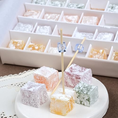 Image of Biteyz Original Turkish Delight, Vegan Candy Gift Box - Assorted Gourmet Fruit Snacks with Lemon, Apple, Orange, Pomegranate, and Raspberry Flavors, 36 Pieces of Luxury Handmade Vegan Treats