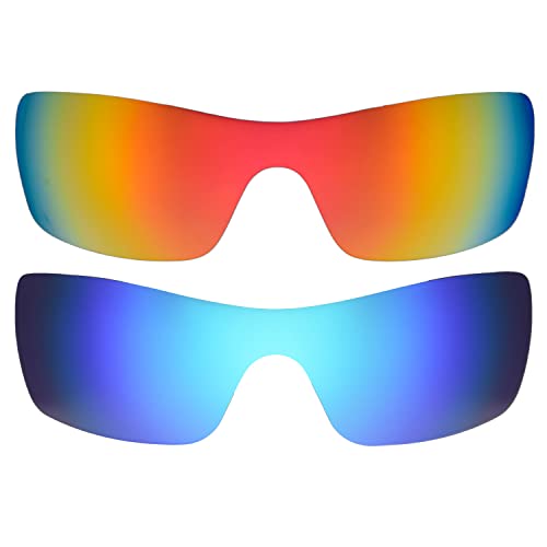Verres pour Oakley Batwolf rechange rouge bleu pour le sport la plage et la conduite