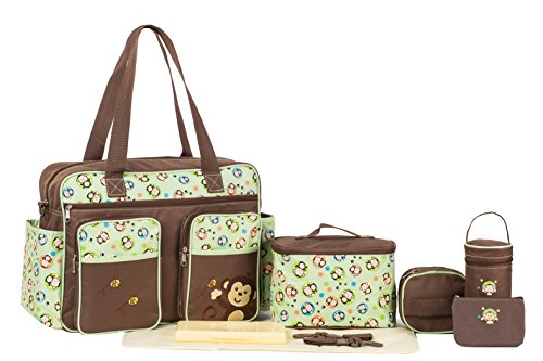 Image of SoHo Collection, Monkey & Bee 8 Pieces Diaper Bag Set *Limited time Offer !*