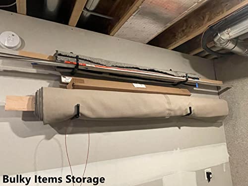 Garagenhaken, 25,4 cm, robuste Garagenaufbewahrung, Werkzeugaufhänger, Wandhalterung, Aufbewahrungshaken für Gartengeräte, Leitern, Fahrräder, sperrige Gegenstände