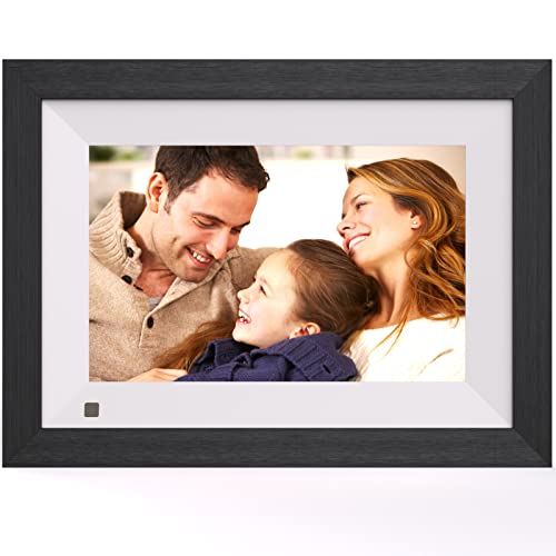 Image of Digital Photo Frame 8-inch Wood Digital Picture Frame - Electronic Picture Frame, 1280x800 IPS Touch Screen, 16GB, Auto Rotate, HD 1080P, Share Photos Videos with Email App, Unlimited Cloud Storage