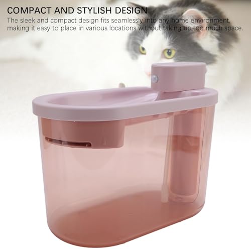 Fuente de Agua Automática para Gatos 2.2L Rojo miniatura 3
