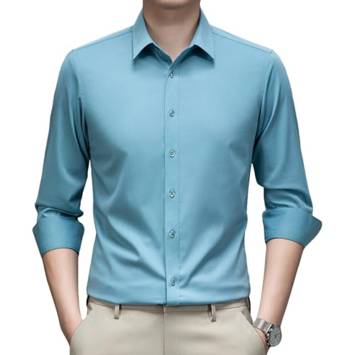 Camisa de trabajo formal de hombre para oficina y eventos casuales MQMYJSP