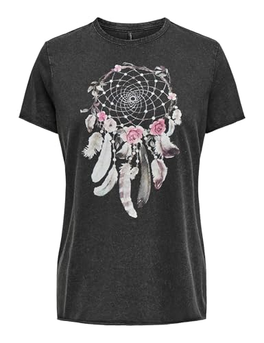 ONLY Damen ONLLUCY REG S/S JRS NOOS Top, Schwarz,S – Ansicht 1